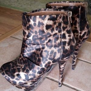 Platform High-Heeled Ankle Boots